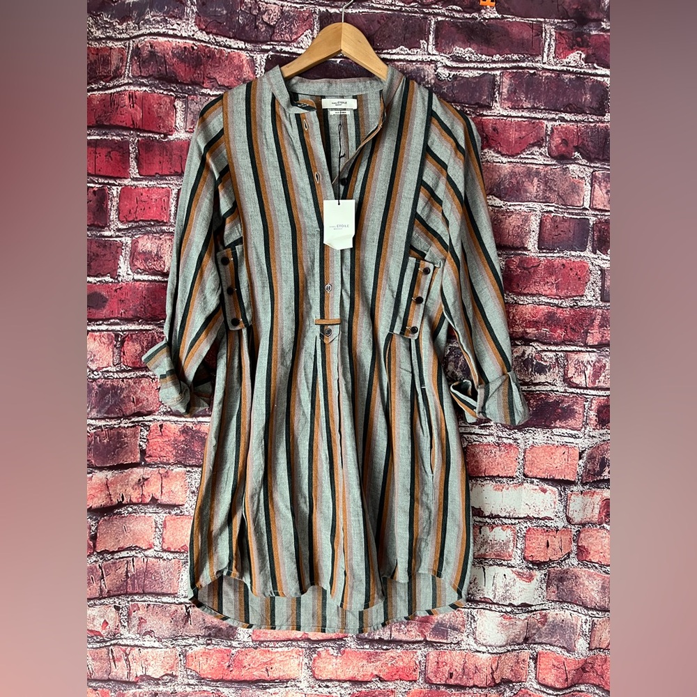 Isabel Marant Étoile Oudy Striped Shirt Dress Tunic NWT
